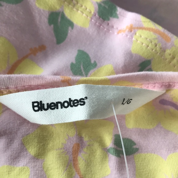 🌻4/$20 Bluenotes Pink Floral Cropped Halter Style Top Size Large New With Tag - Picture 8 of 8